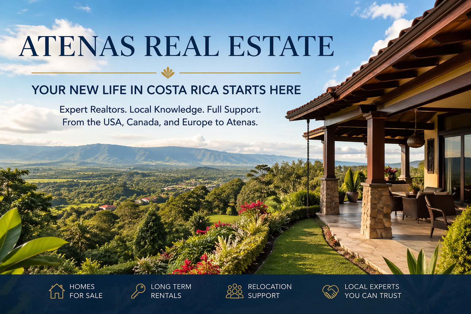 Atenas Real Estate: How Our Realtors Help Clients Relocate from the USA, Canada, and Europe